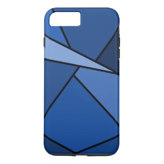 Abstract Blue Shapes iPhone 7 Plus Tough Case