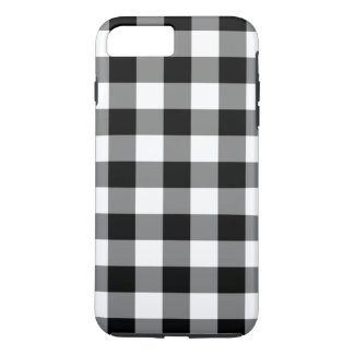 Black and White Gingham Pattern iPhone 7 Plus Case