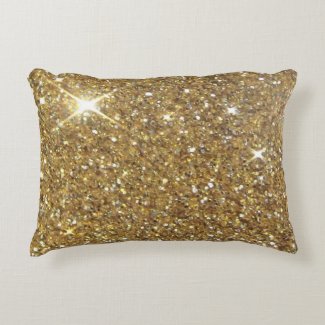 Luxury Gold Glitter - Printed Image Decorative Pillow