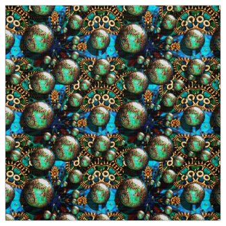 Steampunk Gears Fabric Design by Artful Oasis