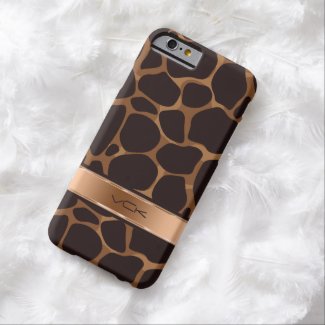 Elegant Brown & Copper Leopard Print Barely There iPhone 6 Case