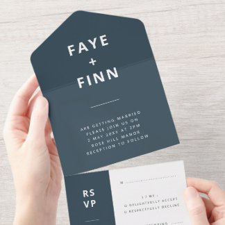 Shop All-In-One Simple Wedding Invitations