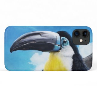 Toucan in Misty Air digital tropical bird painting Case-Mate iPhone Case