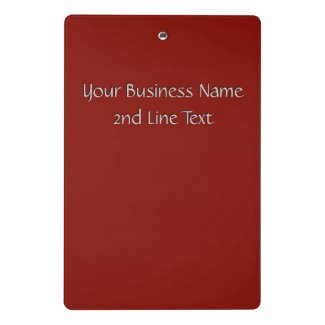 Solid Indian Red Business Name Mini Clipboard