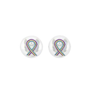 Bladder Cancer Awareness Ribbon Jewelry Earrings