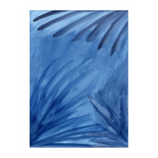 Abstract Blue Rays Painting Acrylic Print