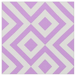 Geometric Lavender and White Meander Fabric