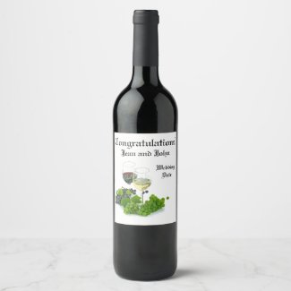 Personalized Congrats Wedding Wine Bottle Label