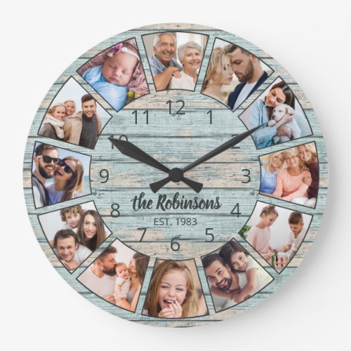 Personalized Family Clock - 40th Wedding Anniversary Gifts for Parents