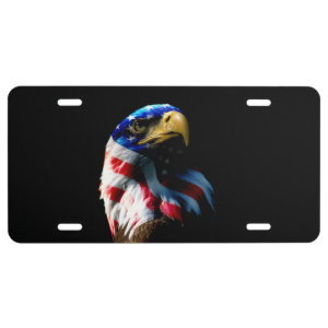 Patriotic American Eagle License Plate