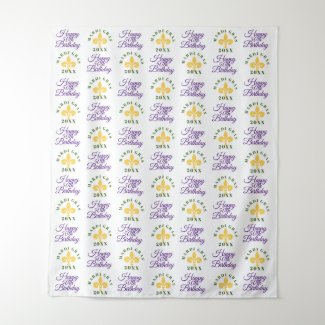 Mardi Gras | Step and Repeat Photo Backdrop
