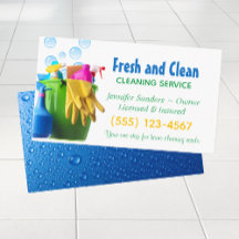 Shop Cleaning Business Cards