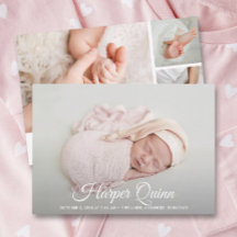 Baby Girl Birth Announcement Cards