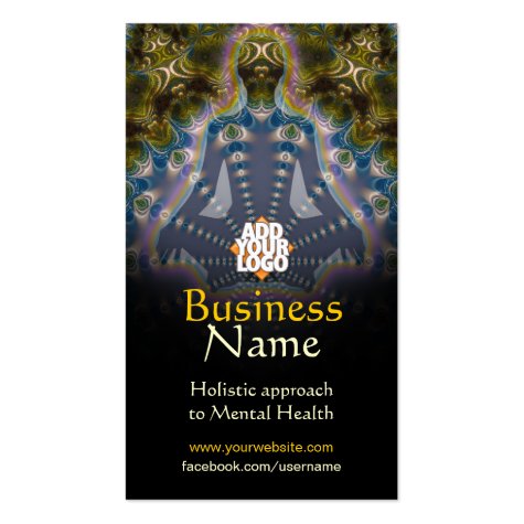 Yoga Fractal Spiritual Guidance Holistic Business Card