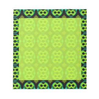Notepad with Fun Green Patterned Border!
