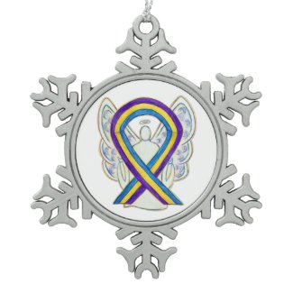 Bladder Cancer Awareness Ribbon Angel Ornament