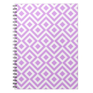 Lavender and White Meander Notebook