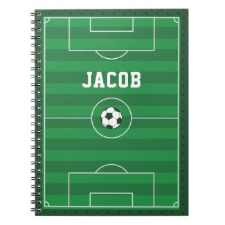 Soccer Field And Ball Personalized Notebook