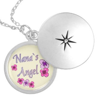 Nana's Angel Flowers Silver Plated Necklace