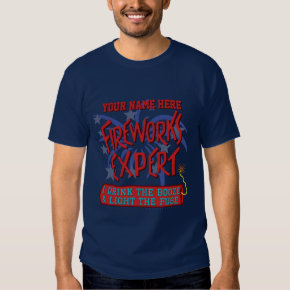 Funny 4th of July Independence Fireworks Expert Tee Shirt