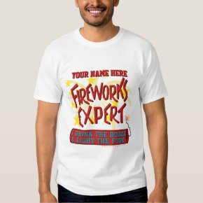 Funny 4th of July Independence Fireworks Expert Tee Shirt