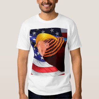 Golden Trump Bird USA Flag Men's Basic T-Shirt