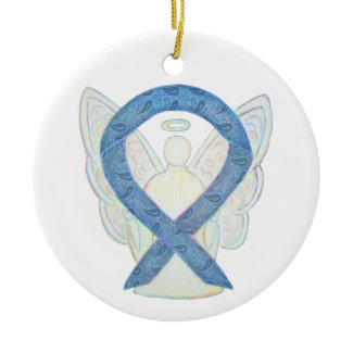 Thyroid Disease Awareness Ribbon Angel Ornaments