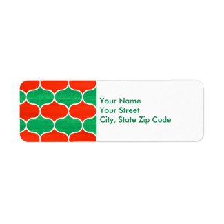 Christmas Holiday Ogee Pattern address labels