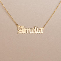 Unique Handmade Gold Name Chain Necklace