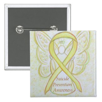 Suicide Prevention Angel Awareness Ribbon Pins
