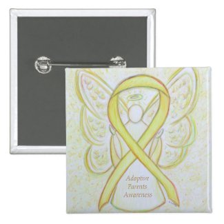 Adoptive Parents Awareness Ribbon Angel Custom Pin