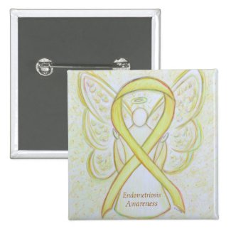 Endometriosis Awareness Ribbon Custom Angel Pin