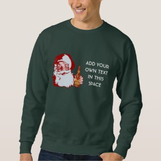 Retro Santa Claus with Beer Create Your Own Personalized Sweater