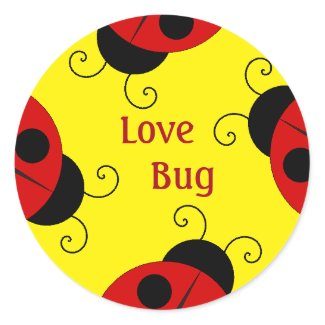 Love Bug Stickers With Ladybugs