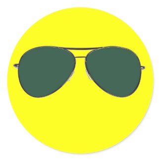 sunglasses classic round sticker
