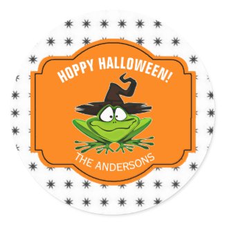 Hoppy Halloween Classic Round Sticker