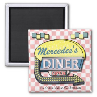 Create Your Own Custom Retro 50's Diner Sign Magne