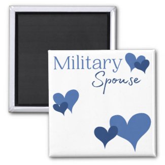 Military Spouse Blue Heart Magnet 