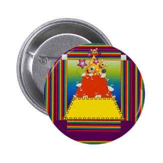 Button with Candy Corn Abstract Design