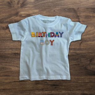 Birthday Boy's Custom Name And Age T-Shirt