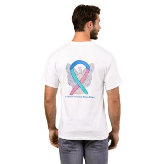 Thyroid Cancer Awareness Ribbon Angel Custom Shirt