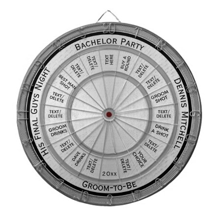 Silver Bachelor Party Regulation Dart Board