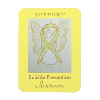 Suicide Prevention Awareness Ribbon Angel Magnets