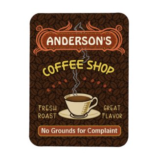 Coffee Shop with Mug Create Your Own Personalized Rectangular Photo Magnet