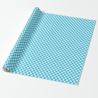 "Blue Gingham Wrapping Paper" Wrapping Paper