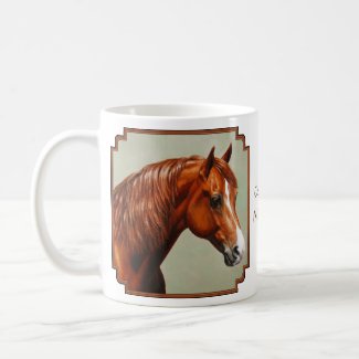 Chestnut Morgan Horse Portrait Coffee Mug