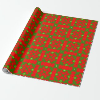 Hypnotizing Red and Green Wrapping Paper