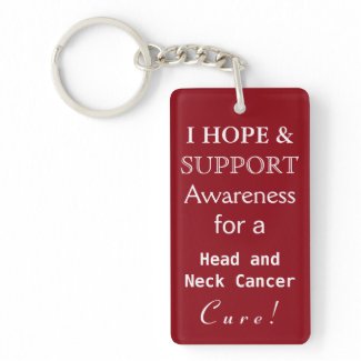 Head and Neck Cancer Awareness Ribbon Keychain