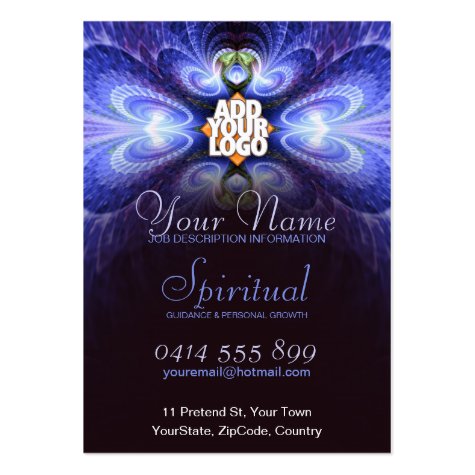 Spiritual Light Fractal w/ Logo Business Card