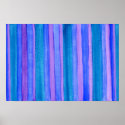 Turquoise, Blue, Violet Painted Stripes